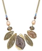 Inc International Concepts Gold-tone Large Stone Statement Necklace, Only At Macy's