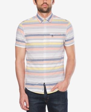Original Penguin Men's Stripe-print Slim-fit Shirt