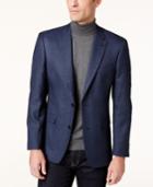 Tommy Hilfiger Men's Slim-fit Blue Herringbone Sport Coat