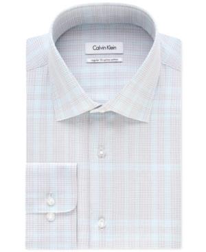 Calvin Klein Men's Steel Non-iron Performance Exploded-plaid Dress Shirt