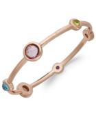 Bronzarte 18k Rose Gold Over Bronze Multi-stone Bangle Bracelet (8-1/3 Ct. T.w.)