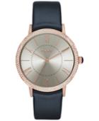 Dkny Women's Willoughby Navy Leather Strap Watch 38mm Ny2546