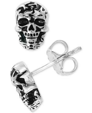 Effy Men's Skull Stud Earrings In Sterling Silver