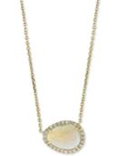 Effy Opal (1-3/4 Ct. T.w.) & Diamond (1/6 Ct. T.w.) 18 Pendant Necklace In 14k Gold