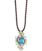 Le Vian Crazy Collection Multi-gemstone Silk Cord 18 Pendant Necklace (12-5/8 Ct. T.w.) In 14k Rose Gold