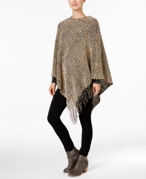 David & Young Marled Loop Fringe Poncho