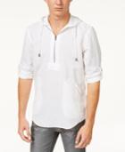I.n.c. Men's Half-zip Linen-blend Hoodie, Created For Macy's