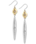 Lucky Brand Two-tone Pave Linear Drop Earrings