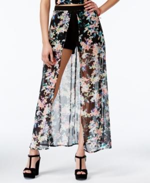 Material Girl Juniors' Printed Hi-low Skort, Only At Macy's
