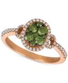 Le Vian Exotics Diamond Halo Ring (5/8 Ct. T.w.) In 14k Rose Gold