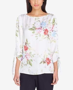 Tahari Asl Tie-sleeve Top, Regular & Petite