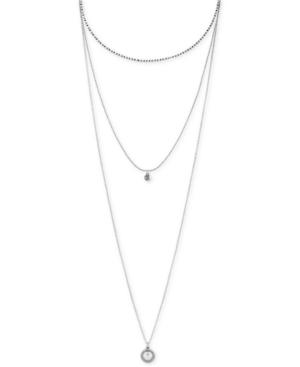 Lucky Brand Silver-tone Triple Layer Necklace
