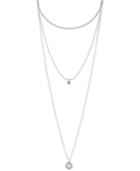 Lucky Brand Silver-tone Triple Layer Necklace