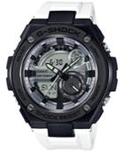 G-shock Men's Analog-digital G-steel White Resin Strap Watch 52x59mm Gst210b-7a