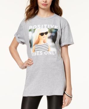 Barbie X Love Tribe Juniors' Positive Vibes Graphic T-shirt