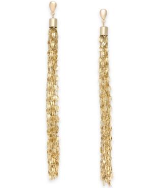 Thalia Sodi Gold-tone Chain Tassel Drop Earrings, Created For Macy's