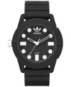 Adidas Unisex Originals Black Silicone Strap Watch 44mm Adh3101