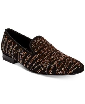 Roberto Cavalli Men's Metal Studs Suede Loafers Men's Shoes