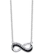Unwritten Silver-plated Crystal Infinity Pendant Necklace