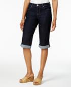 Style & Co Cuffed Bermuda Denim Shorts, Light Blue Wash, Only At Macy's