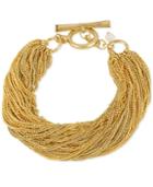 Kenneth Cole New York Bracelet, Gold-tone Multi-chain Toggle Bracelet