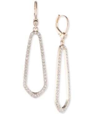 Ivanka Trump Gold-tone Pave Open Drop Earrings