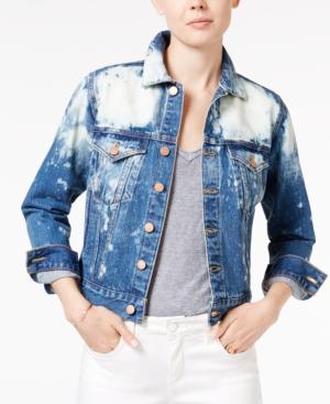 Lucky Brand Sescape Wash Bleached Denim Trucker Jacket