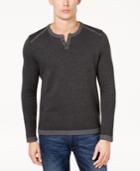 Alfani Men's Textured Two-tone Henley, Only At Macy's