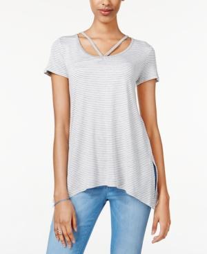 Ultra Flirt Juniors' Strappy Side-slit Tunic