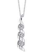 Sirena Diamond Swirled Pendant Necklace (1/2 Ct. T.w.) In 14k Yellow Or White Gold