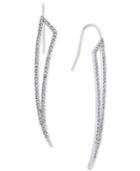 Inc International Concepts Silver-tone Pave Horn-shaped Drop Earrings, Only At Macy's