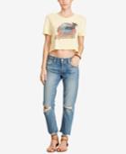 Denim & Supply Ralph Lauren Cropped Graphic-print Cotton T-shirt