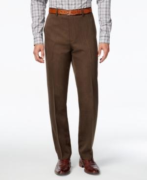 Alfani Men's Slim-fit Slub Flat-front Pants
