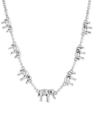 Lucky Brand Silver-tone Elephant Collar Necklace