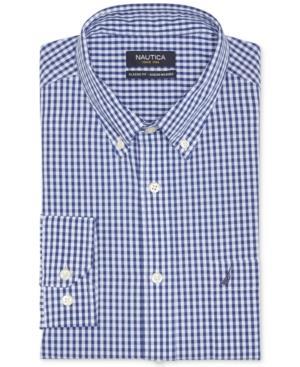 Nautica Blue Gingham Dress Shirt
