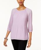 Ny Collection Petite Pleated Top