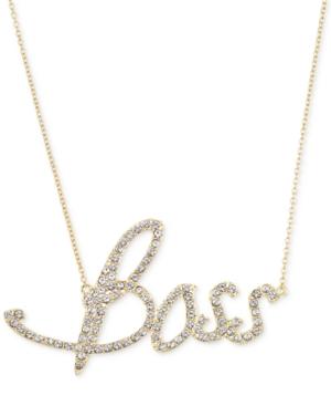 Sis By Simone I. Smith Swarovski Crystal Boss Pendant Necklace In 14k Gold Over Sterling Silver