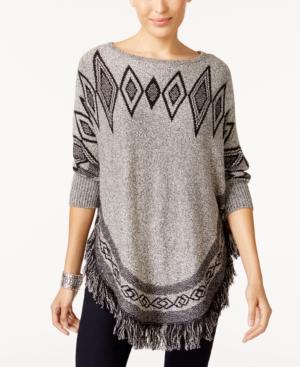 Style & Co Fringe-hem Tunic Sweater, Created For Macy's