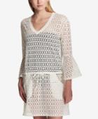 Calvin Klein Crochet Bell-sleeve Tunic Cover-up Women's Swimsuit