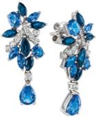 Le Vian Precious Collection Sapphire (5-1/5 Ct. T.w.) And Diamond (3/8 Ct. T.w.) Drop Earrings In 14k White Gold, Only At Macy's