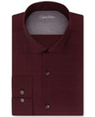 Calvin Klein X Men's Extra-slim Fit Red Check Dress Shirt