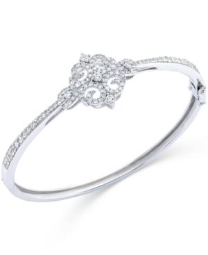 White Sapphire Bangle Bracelet In Sterling Silver (3/4 Ct. T.w.)