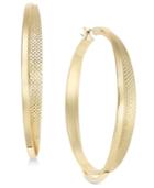 I.n.c. Gold-tone Textured Hoop Earrings, Created For Macy's