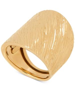 Textured Wide Band Statement Ring In 14k Gold