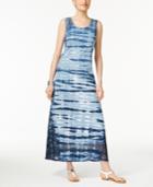 Style & Co Tie-dyed Maxi Dress, Only At Macy's