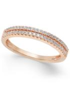 Diamond Double Row Band In (1/4 Ct. T.w.) In 14k Gold, White Gold Or Rose Gold