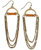 Half-moon Draped Chain-link Drop Earrings