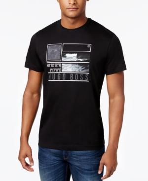 Hugo Boss Green Men's Graphic Print Cotton T-shirt
