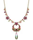 Kate Spade New York Gold-tone Floral Crystal Pendant Necklace