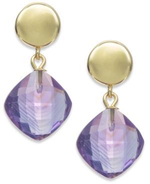 Amethyst Drop Earrings In 14k Gold (7 Ct. T.w.)